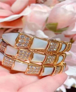 Bvlgari Sepremti Bracelet Custom Mother Of Pearl Diamond 18K Rose Gold (2)
