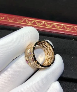 Bvlgari Serpenti Rings Custom Ruby Diamond 18K Rose Gold (2)
