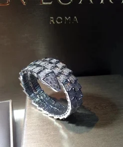 Bvlgari Serpenti Viper Bracelet Diamond Custom White Gold 18K (2)