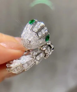 Bvlgari Serpenti Viper Rings Custom Diamond White Gold (2)