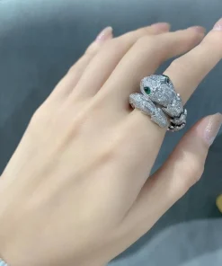 Bvlgari Serpenti Viper Rings Custom Diamond White Gold (2)