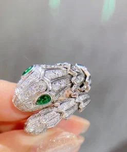 Bvlgari Serpenti Viper Rings Custom Diamond White Gold (2)