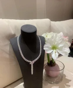 Bvlgari Serpenti Viper Women Necklace Custom Diamond White Gold 18K (2)