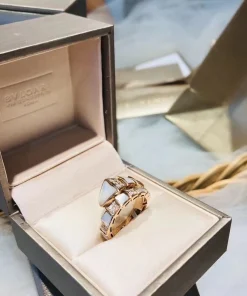Bvlgari Serpenti Viper Women Rings Custom Diamond Rose Gold 18K (2)