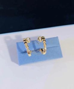 Bvlgari Serpenti Vipper Earring Custom Natural Diamond 18K Gold (2)