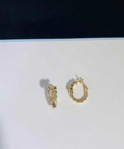 Bvlgari Serpenti Vipper Earring Custom Natural Diamond 18K Gold (2)