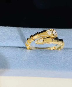 Bvlgari Serpenti Vipper Ring Natural Diamond 18K Gold Custom (2)