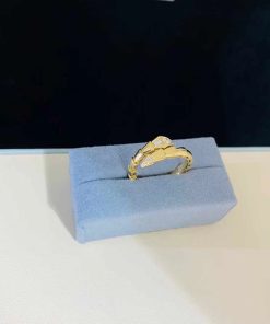 Bvlgari Serpenti Vipper Ring Natural Diamond 18K Gold Custom (2)