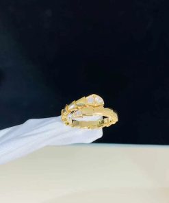 Bvlgari Serpenti Vipper Ring Natural Diamond 18K Gold Custom (2)
