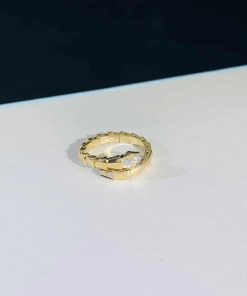 Bvlgari Serpenti Vipper Ring Natural Diamond 18K Gold Custom (2)