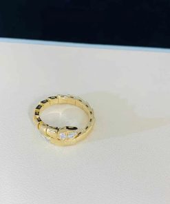 Bvlgari Serpenti Vipper Ring Natural Diamond 18K Gold Custom (2)