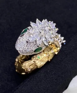 Bvlgari Serpenti Womens Rings Diamond 18K Gold Custom (2)