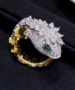 Bvlgari Serpenti Womens Rings Diamond 18K Gold Custom (2)