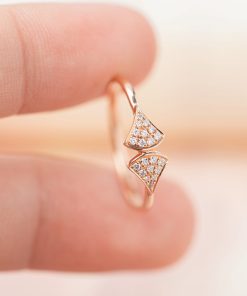 Bvlgari Women’s Rings Custom Natural Diamond Rose Gold 18k (2)