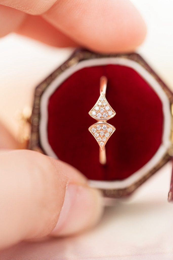 Bvlgari Women’s Rings Custom Natural Diamond Rose Gold 18k (2)