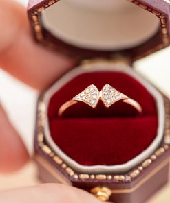 Bvlgari Women’s Rings Custom Natural Diamond Rose Gold 18k (2)