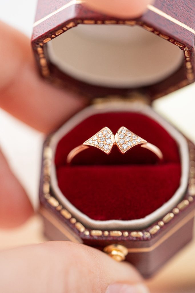 Bvlgari Women’s Rings Custom Natural Diamond Rose Gold 18k (2)