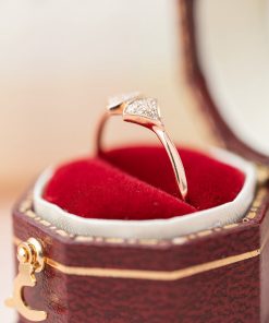 Bvlgari Women’s Rings Custom Natural Diamond Rose Gold 18k (2)