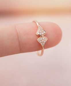 Bvlgari Women’s Rings Custom Natural Diamond Rose Gold 18k (2)