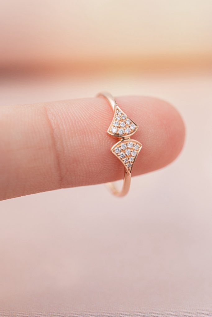 Bvlgari Women’s Rings Custom Natural Diamond Rose Gold 18k (2)