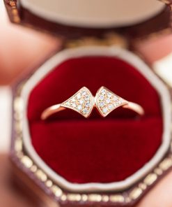 Bvlgari Women’s Rings Custom Natural Diamond Rose Gold 18k (2)