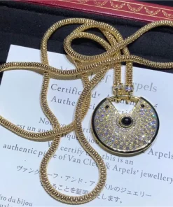 Cartier Amulette Womens Necklaces Custom Diamond 18K Gold (2)