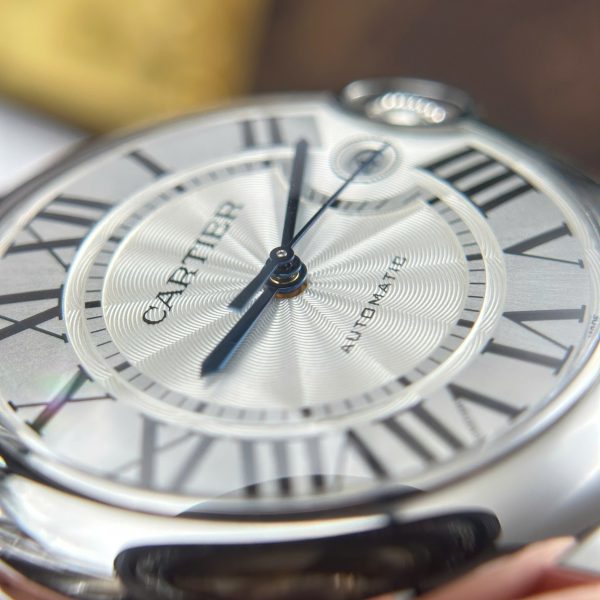 Cartier Ballon Bleu Clone Watches White Dial Leather Strap AF Factory 40mm (2)