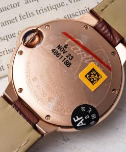 Cartier Ballon Bleu Lady Replica 11 Watch Brown Leather Strap AF Factory 33mm (2)