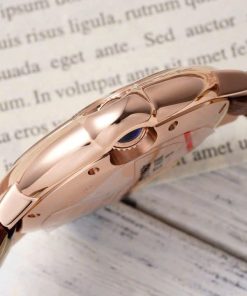 Cartier Ballon Bleu Lady Replica 11 Watch Brown Leather Strap AF Factory 33mm (2)