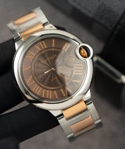 Cartier Ballon Bleu W6920037 Demi Rose Gold Replica Watches Dial Brown 42mm (2)