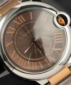 Cartier Ballon Bleu W6920037 Demi Rose Gold Replica Watches Dial Brown 42mm (2)
