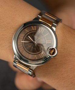 Cartier Ballon Bleu W6920037 Demi Rose Gold Replica Watches Dial Brown 42mm (2)