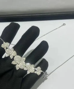 Cartier Collier Caresse Necklace Custom Diamond 18K White Gold (2)