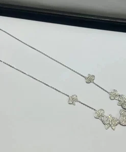 Cartier Collier Caresse Necklace Custom Diamond 18K White Gold (2)
