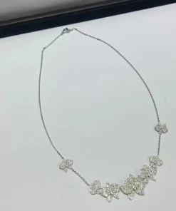 Cartier Collier Caresse Necklace Custom Diamond 18K White Gold (2)