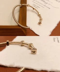 Cartier De Ecrou Bracelet Custom Gold 18K (2)