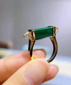 Cartier De Les Berlingots Rings Custom Emerald Gold 18K (2)