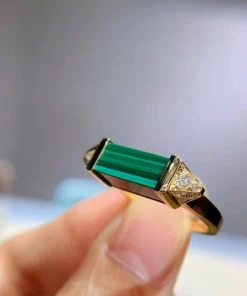 Cartier De Les Berlingots Rings Custom Emerald Gold 18K (2)