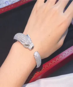 Cartier De Panthère Bracelet Custom Diamonds Emerald Gold 18K (2)