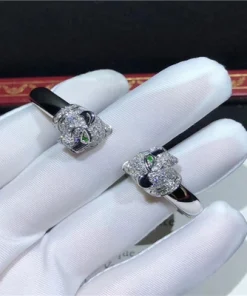 Cartier De Panthère Bracelet Custom Natural Diamonds White Gold 18K (2)