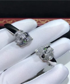 Cartier De Panthère Bracelet Custom Natural Diamonds White Gold 18K (2)