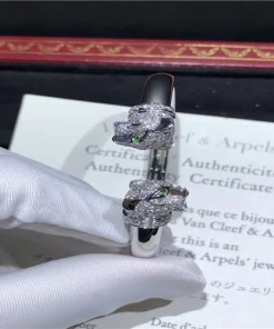Cartier De Panthère Bracelet Custom Natural Diamonds White Gold 18K (2)