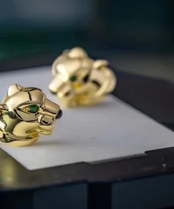 Cartier De Panthère Earrings Custom 18K Gold (2)