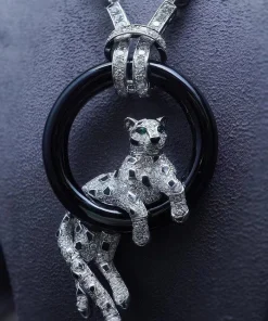 Cartier De Panthere Necklace Custom Diamond White Gold 18K (2)