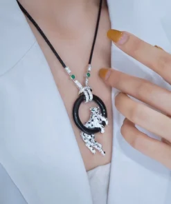 Cartier De Panthere Necklace Custom Diamond White Gold 18K (2)