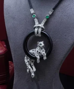 Cartier De Panthere Necklace Custom Diamond White Gold 18K (2)