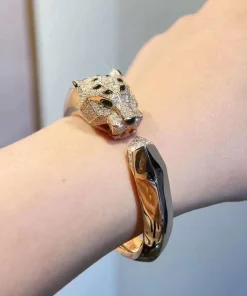 Cartier De Panthère Womens Bracelet Diamond 18K Gold Custom (2)