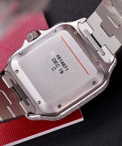 Cartier Iced Out Santos Customs Full Moissanite Diamonds Best Replica (3)