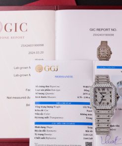 Cartier Iced Out Santos Customs Full Moissanite Diamonds Best Replica (2)