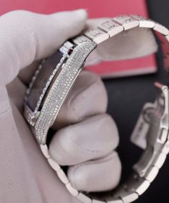 Cartier Iced Out Santos Customs Full Moissanite Diamonds Best Replica (3)